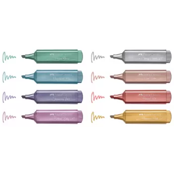 Textmarker set 8 metalizat ii Faber-Castell-2