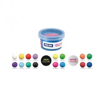 Plastilina usoara 16 culori, 30gr/culoare Milan-3