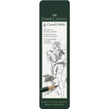 Set 6 buc creion grafit castell 9000 Faber-Castell-4