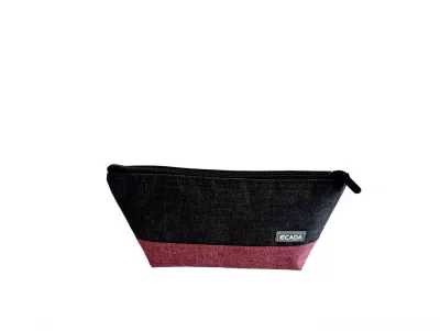 Penar tip borseta bicolor, negru-roz, 1 fermoar Ecada 786034RZ-img