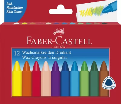 Creioane cerate triunghiulare 12 culori Faber-Castell-img
