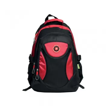 Ghiozdan scolar, 46 cm, negru/rosu Ecada 61129-1