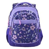 Ghiozdan scoala mov, clasele 5-8, imprimeu floral Ecada 61441-1-IMG-slider-mobile