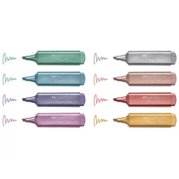 Textmarker set 8 metalizat Faber-Castell-2