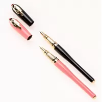 Stilou PICASSO metalic roz cu calimara si brosa 986RZ-2-IMG-slider-mobile