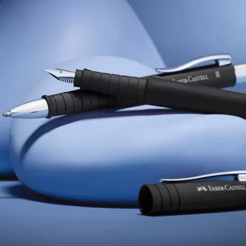 Set pix si stilou Faber-Castell negru Poly-3