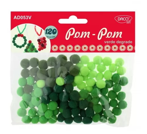 16-Accesorii-craft-~-AD053-Pom-Pom-Verde-degrade