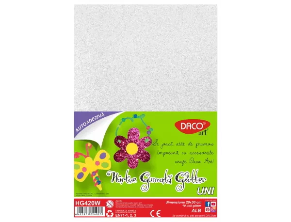 Hârtie gumată AA glitter HG420W 20X30CM 10COLI DACO-1-IMG-slider
