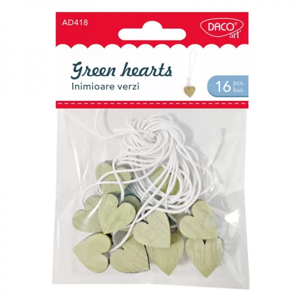 Accesorii craft - Inimioare lemn verzi DACO AD418-1-IMG-slider