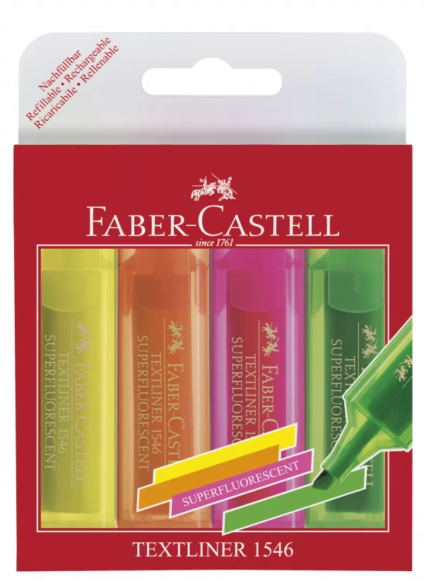 Textmarker set 4 superfluorescent 1546 Faber-Castell-1-IMG-slider