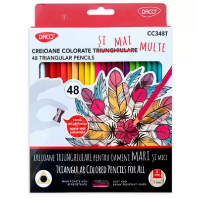 Creioane colorate 48 culori DACO CC348T-img