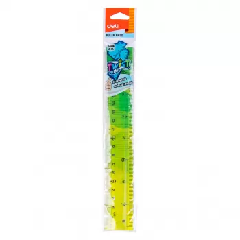 Rigla flexibila 20 cm, multicolora, Deli-4