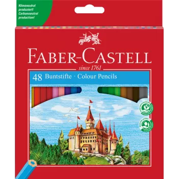 Creioane colorate 48 culori + ascutitoare eco l Faber-Castell-1
