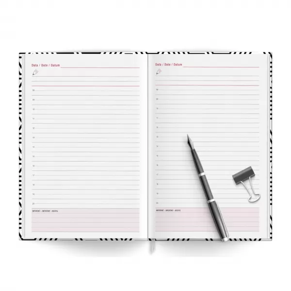 Agenda A5 nedatata, 208 pagini, Black & White-2-IMG-slider