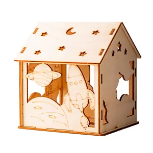 Set creativ copii - casuta spatiala, lemn Daco SC095-1-IMG-nav