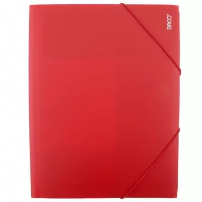 Mapa plastic cu elastic rosie Daco MP250R-img