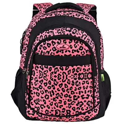 Ghiozdan scoala fete, roz, animal print, 46 cm Ecada 61435-img