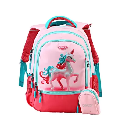 Ghiozdan fete clasa 0, 38 cm, imprimeu unicorn Daco GH3000-img