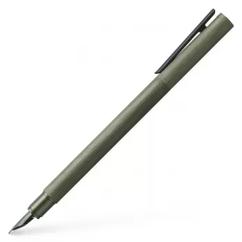 Stilou Faber-Castell Neo slim aluminium verde, penita F-1
