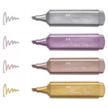 Textmarker set 4 metalizat Faber-Castell-2
