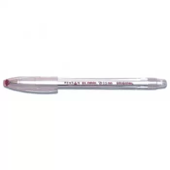 Pix PENSAN Global, vârf 0.5 mm, mină roşie, corp din plastic cu capac-1