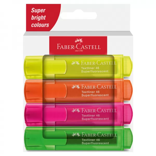 Evidentiatoare superfluorescente, set 4 culori 1546 Faber-Castell-1-IMG-slider