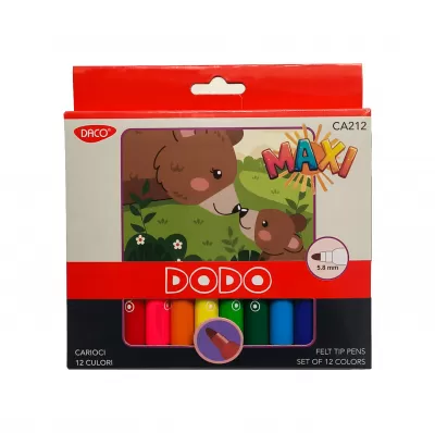 Carioci Daco MAXI, 12 culori Dodo CA212-img
