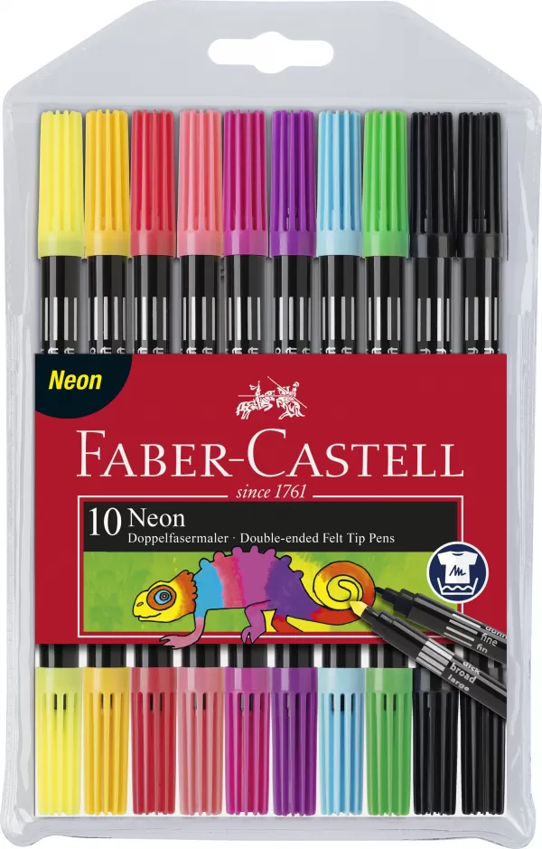 Carioca 10 culori 2 capete culori neon Faber-Castell-1-IMG-slider