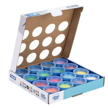 Plastilina usoara 16 culori, 30gr/culoare Milan-2