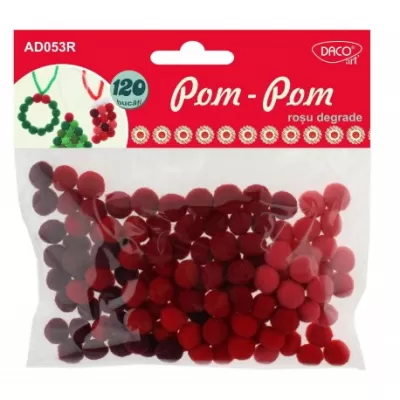 Accesorii craft - AD053 Pom Pom Ro&#351;u degrade-img