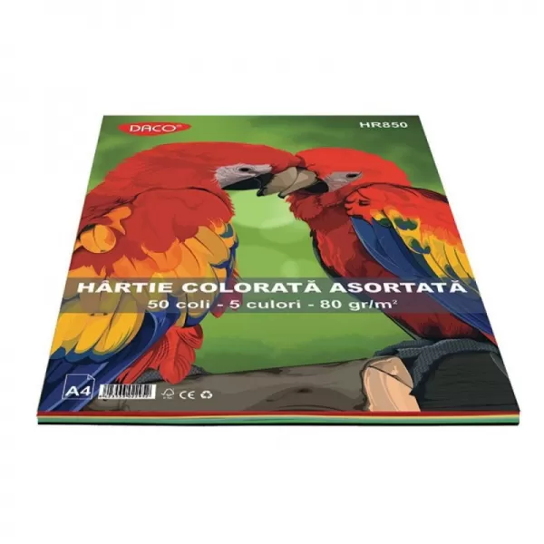 Hârtie colorată HR850 A4 50 coli 5 cul DACO 80g/mp-1-IMG-slider
