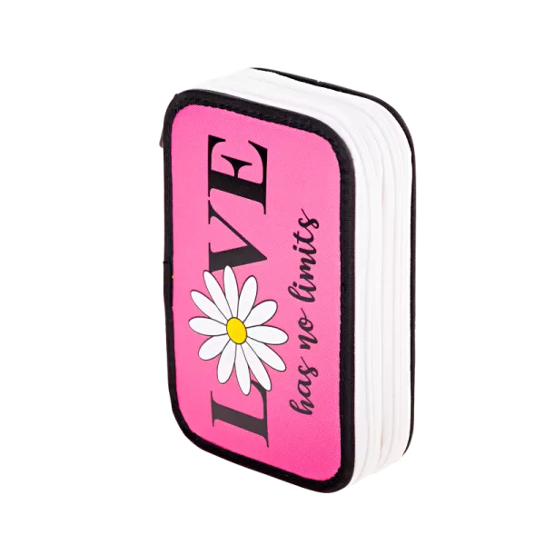 Penar echipat fete, 2 compartimente, 37 piese, imprimeu Love Daco PE260E-4-IMG-slider