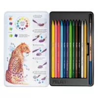 Creioane acuarela fara lemn, 12 culori, in cutie metalica Milan-2-IMG-slider-mobile