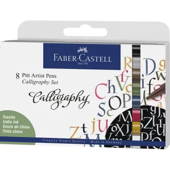 Pitt artist pen set caligrafic 8 buc Faber-Castell-1