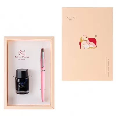 Stilou Picasso metalic roz cu calimara 656RZ-img