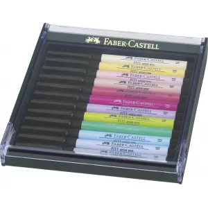 Cutie 12 culori pitt artist pen nuante pastel Faber-Castell-1-IMG-nav