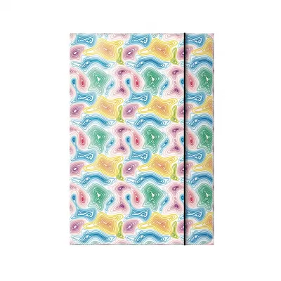 Mapa din carton laminat cu elastic, Colorful Waves-img