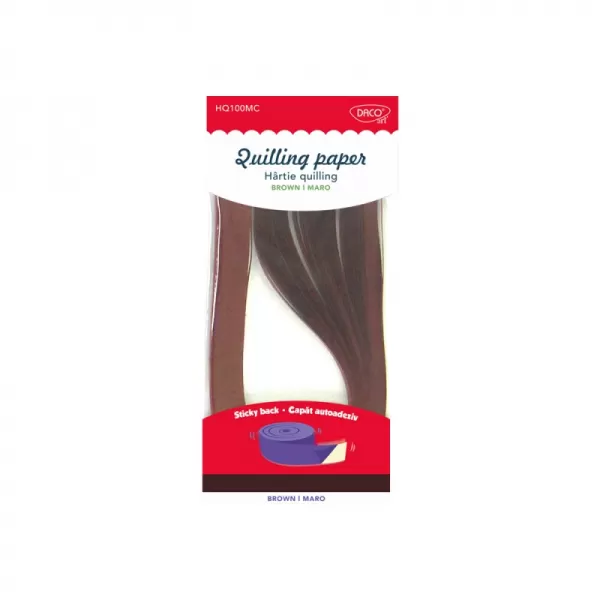 Hârtie quilling maro ciocolată 42,5x0,5cm 100/set DACO HQ100MC-1-IMG-slider