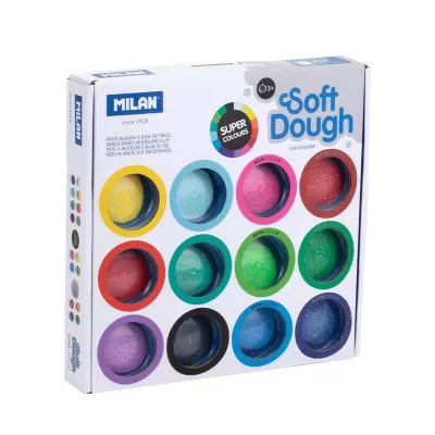 Plastilina usoara 16 culori, 30gr/culoare Milan-img