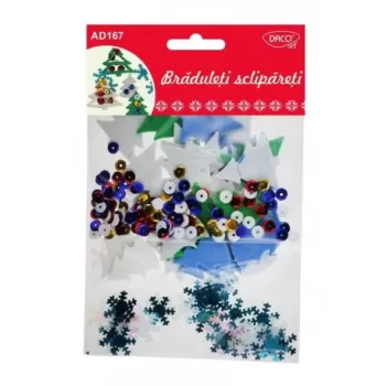 Accesorii craft spuma brazi - Brăduleţi sclipăreţi  DACO AD167-1