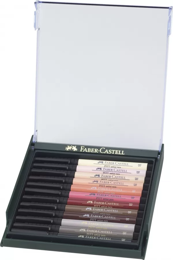 Cutie 12 culori pitt artist pen tonurile pielii Faber-Castell-2-IMG-slider