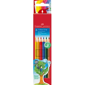 Creioane colorate 6 culori grip 2001 Faber-Castell-1