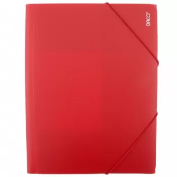 Mapa plastic cu elastic rosie Daco MP250R-1
