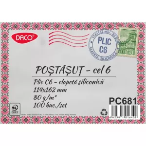 Plic C6 siliconic alb, set 100 buc, Daco PC681-2-IMG-nav