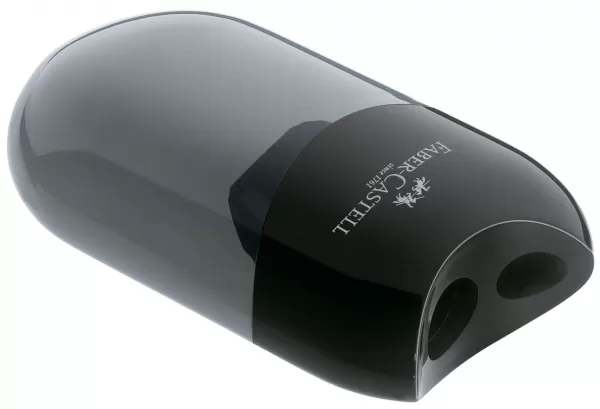 Ascutitoare plastic dubla cu container neagra Faber-Castell-2-IMG-slider