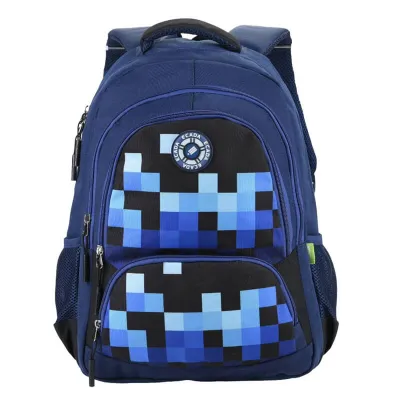 Ghiozdan baiat albastru Pixeli, 46 cm Ecada 61495-img