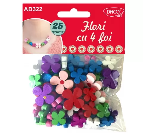16-Accesorii-craft-~-AD322-Flori-cu-4-foi-DACO