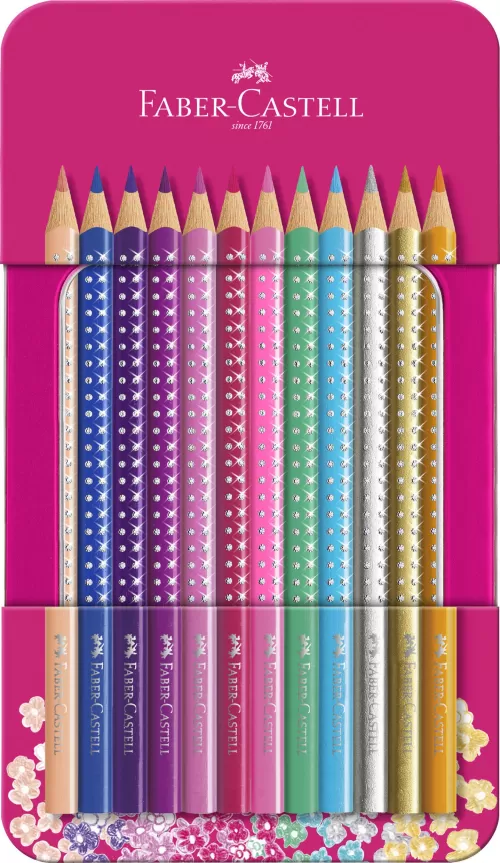 13-Set-cadou-12-creioane-colorate-sparkle-Faber~Castell