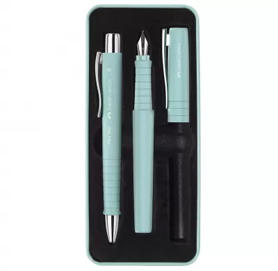 Set stilou si pix Faber-Castell bleu caraibe Poly-img