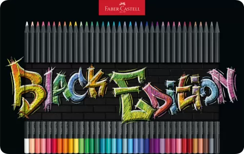 24-Creioane-colorate-36-culori-black-edition-cutie-metal-Faber~Castell